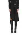 Lanvin Wrap-design Midi Skirt In Black
