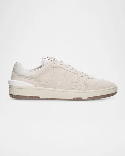 Lanvin Men & Apos;s Clay Leather And Mesh Low-top Sneakers In White