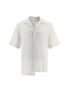 Lanvin Asymmetric Striped Shirt In Chalk