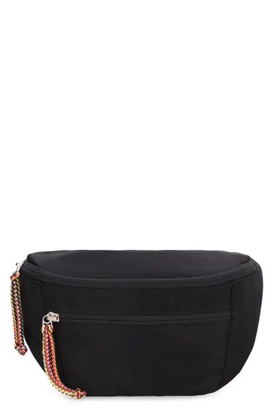 LANVIN MEN'S BLACK NYLON BELT HANDBAG – FW24 COLLECTION