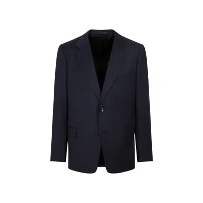 Lanvin Men's Blue Wool Jacket For Ss23 Collection
