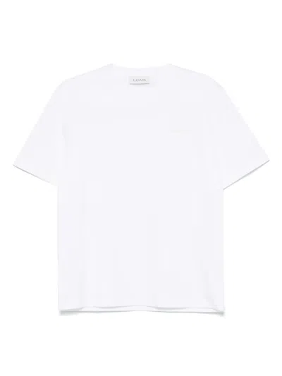 Lanvin Men Bouclette Logo T-shirt In White