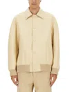 Lanvin Button-up Oversized Jacket With Design In Neutral