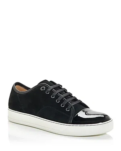 LANVIN MEN'S CAP TOE LOW TOP SNEAKERS,FM-SKDBB1-VBAL-P15