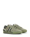 Lanvin Clay Sneakers In Green Suede And Fabric