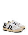 Lanvin Black And White Leather Clay Low Mesh Sneakers