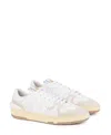 Lanvin Mesh And Leather Clay Sneakers With