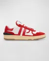 Lanvin Clay Sneakers Suede Inserts In 3000 - Red/white