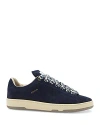 Lanvin Curb Lite Suede Low-top Sneakers In Dark Blue