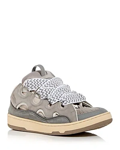 Lanvin Men's Curb Low Top Sneakers In Grey