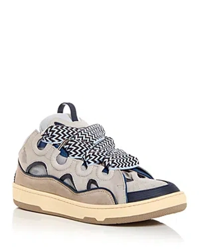 Lanvin Men's Curb Low Top Sneakers In Neutral