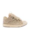 Lanvin Men Curb Sneakers In Cream