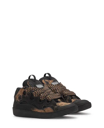 Lanvin Kids' Men's Curb Washed Denim Sneakers