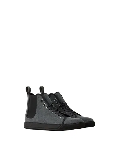 Lanvin Dbb1 High Top Canvas Sneakers In Black