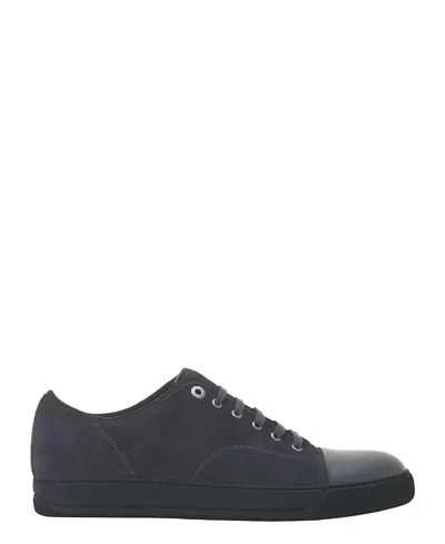 LANVIN MEN'S DBB1 LEATHER AND SUEDE SNEAKERS