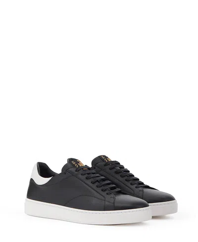 Lanvin Ddb0 Leather Sneakers For Men In Black/white
