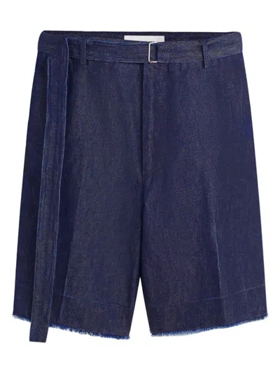 Lanvin Men's Denim Bermuda Shorts In Blue