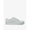 Lanvin Mens Grey Dbb1 Contrast-sole Suede And Leather Low-top Trainers In Grey