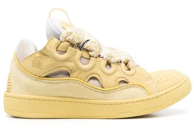 Pre-owned Lanvin Men's  Curb Sneaker Sneakers In Corn In Yellow