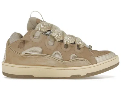 Pre-owned Lanvin Men's  Curb Sneaker Sneakers In Ecru In Sand