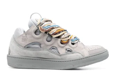 Pre-owned Lanvin Men's  Curb Sneaker Sneakers In Grey In Gray