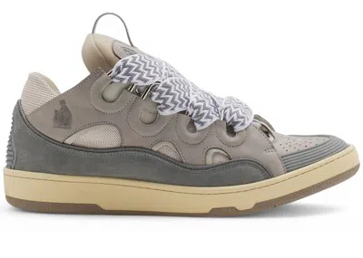 Pre-owned Lanvin Men's  Curb Sneaker Sneakers In Grey/ivory