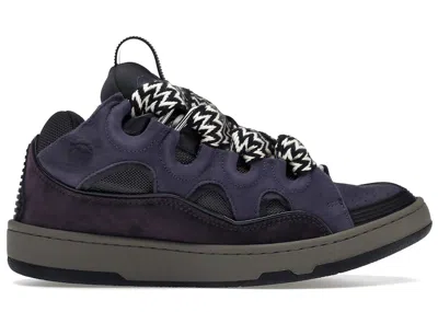 Pre-owned Lanvin Men's  Curb Sneaker Sneakers In Purple/black In Multi