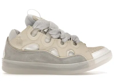 Pre-owned Lanvin Men's  Curb Sneaker Sneakers In White/beige/grey