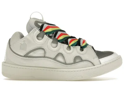 Pre-owned Lanvin Men's  Curb Sneaker Sneakers In White/grey