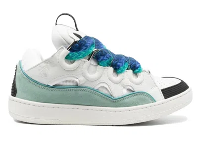 Pre-owned Lanvin Men's  Curb Sneaker Sneakers In White/light Blue