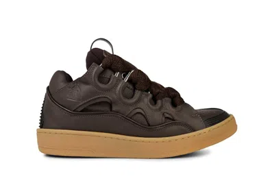 Pre-owned Lanvin Men's  Curb Sneakers In Ebony