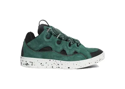 Pre-owned Lanvin Men's  Curb Sneakers In Green/black