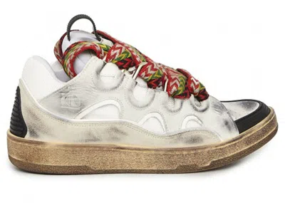 Pre-owned Lanvin Men's  Curb Sneakers Vintage In White