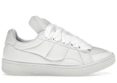 Pre-owned Lanvin Men's  Curb Xl Sneakers In White