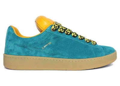 Pre-owned Lanvin Men's  Hyper Curb Future Sneakers In Dark In Blue/dark Blue