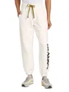 Lanvin White Logo-embroidered Cotton Track Pants In White