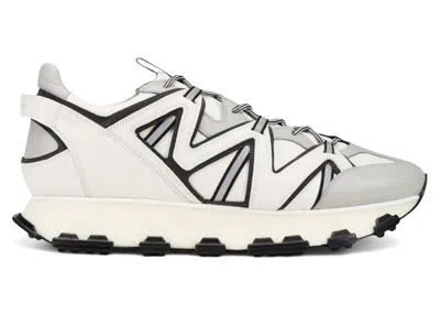 Pre-owned Lanvin Men's  Lightning Sneakers In White/anthracite