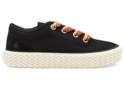 Pre-owned Lanvin Men's  Low Top Vulcanized Sneaker Sneakers In Black