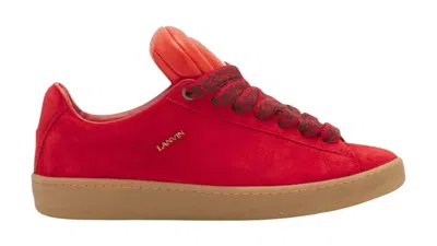 Pre-owned Lanvin Men's  X Future Hyper Curb Sneakers In Red