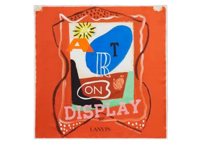 Pre-owned Lanvin Men's  X Gallery Dept. Print Silk Square Scarf