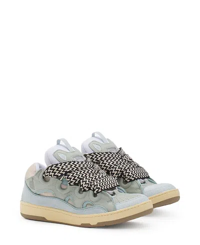 LANVIN UNISEX LEATHER CURB SNEAKERS
