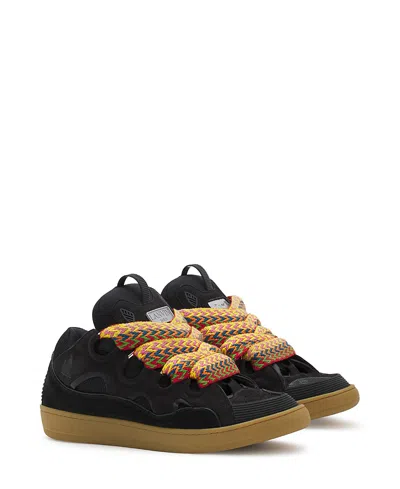 LANVIN UNISEX LEATHER CURB SNEAKERS