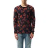 Lanvin Men's Leopard Jacq Sweatshirter In Multi