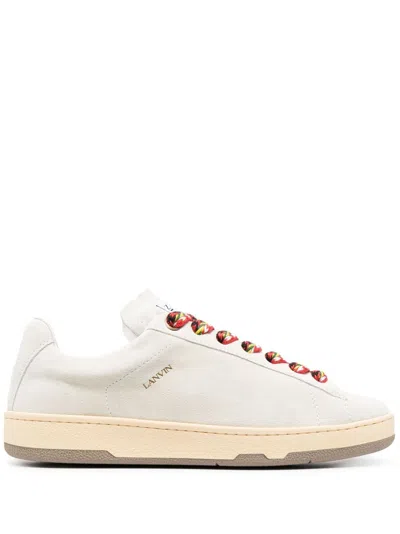 Lanvin Men's Low-top Leather Sneakers In White For Fw23