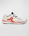 Lanvin Men's Meteor Colorblock Runner Sneakers In 0030 - White/red