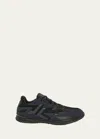 Lanvin Men's Meteor Colorblock Runner Sneakers In Anthracite/black