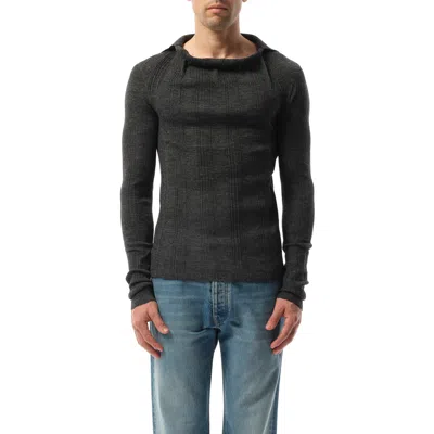 Lanvin Men's Ribs Open Polo In Ant