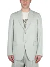 Lanvin Single-breasted Boxy Jacket In Gray