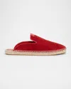 Lanvin Round Toe Flat Sole Espadrilles In 361 - Carmine Red