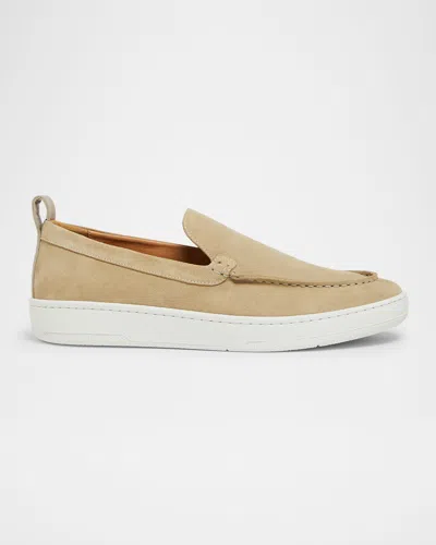 LANVIN MEN'S SUEDE RUBBER-SOLE LOAFERS